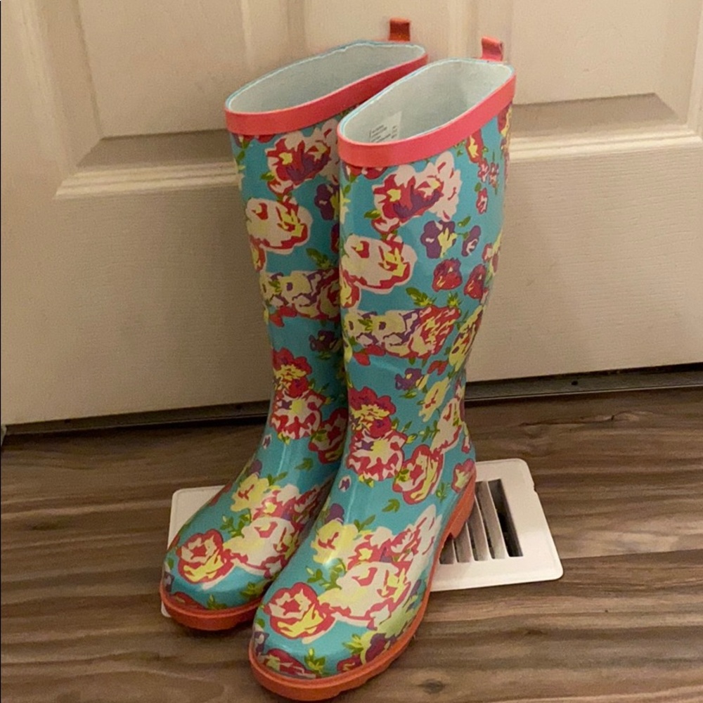 Floral Rain Boots